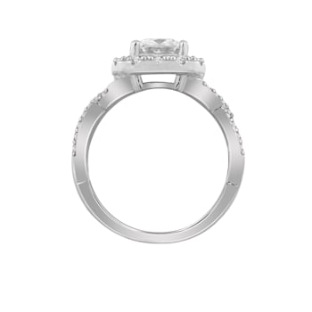 White Cubic Zirconia Platinum Over Sterling Silver Ring 2.68ctw