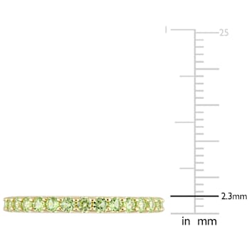 Peridot 10K Yellow Gold Ring 1.24ctw