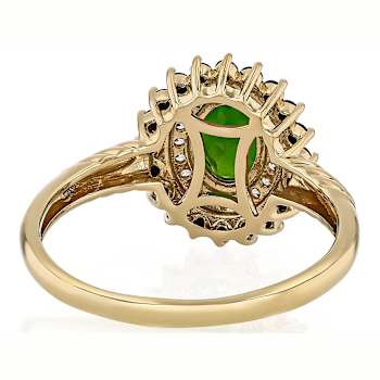 Chrome Diopside, Black Spinel And White Zircon Ring In 18K Gold Over
Sterling Silver 1.24ctw