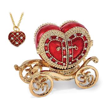 SCARLET HEART Carriage with Ring Pad Trinket Box