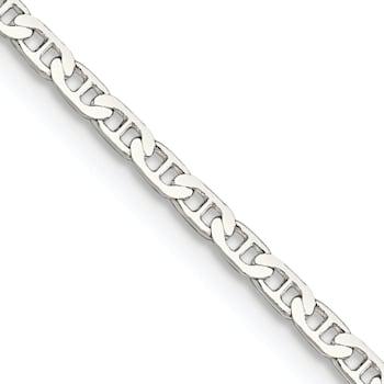 Sterling Silver 2.1mm Flat Anchor Chain Necklace