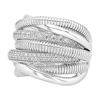 Judith Ripka Jubilee Seven-Band Ring In Sterling Silver