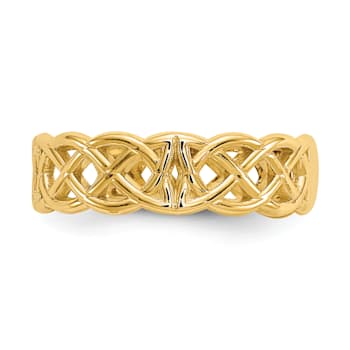 14K Yellow Gold Celtic Toe Ring