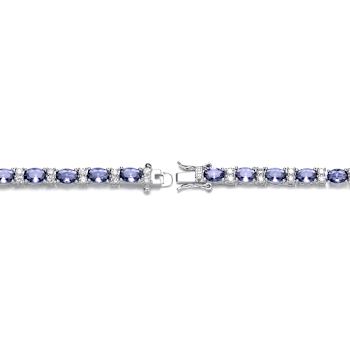 Amethyst Color CZ Tennis Bracelet In Sterling Silver