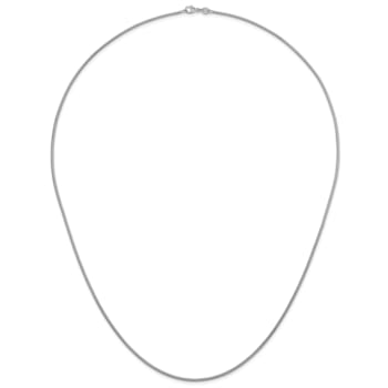 Rhodium Over Sterling Silver 1.6mm Snake 18 Inch Chain