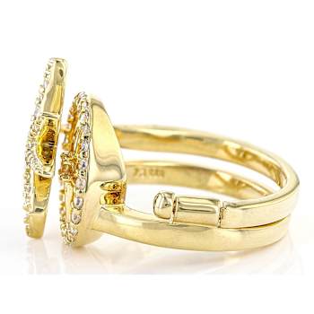 CZ Star Ring In 18K Gold Over Sterling Silver 0.86ctw