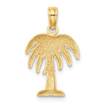 10K Yellow Gold Charleston Palm Tree Charm