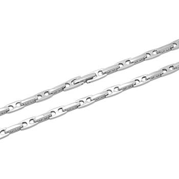 Robert Alton Men's Mariner Link Chain Necklace 2.4mm In Stainless Steel
24 Inch