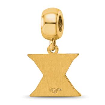14K Yellow Gold Over Sterling Silver LogoArt Xavier University Small
Dangle Bead