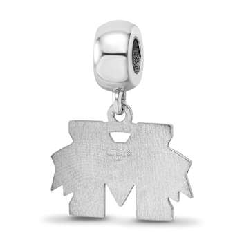 Sterling Silver Rhodium-plated LogoArt Mississippi State University
Small Dangle Bead