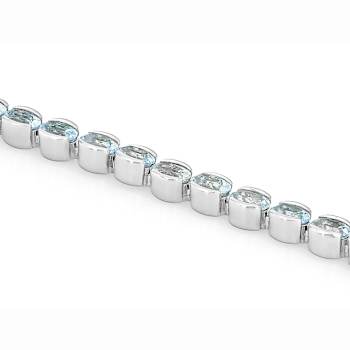 Sky Blue Topaz Tennis Bracelet In Sterling Silver 7.86ctw