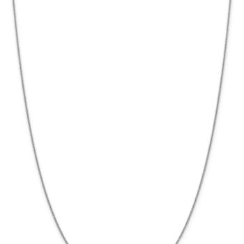 Rhodium Over 14k White Gold 1.4mm Solid Forzantine Cable 22 Inch Chain