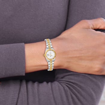 Ladies Charles Hubert Two-tone Stainless Band Silver-White Dial Watch