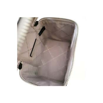 Michael Kors Sandrine Small Box Crossbody Trunk Silver Rhinestone Handbag