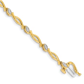 14k Yellow Gold and 14k White Gold with Rhodium over 14k Yellow Gold
Diamond Bracelet