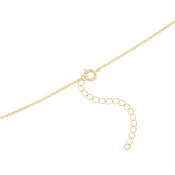 CZ Initial C Tennis Necklace And Pendant Set In 14K Gold Over Brass 4.05ctw