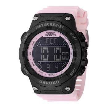 Invicta Invicta Racing 52mm Black Dial Pink Polyurethane Digital Watch