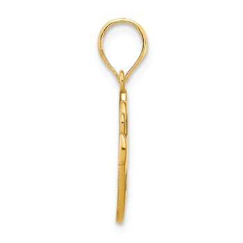 14k Yellow Gold Fancy Claddagh Pendant