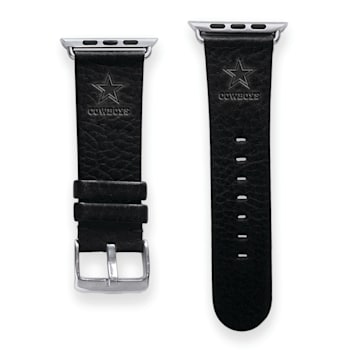 Gametime Dallas Cowboys Leather Band fits Apple Watch (38/40mm S/M
Black). Watch not included.