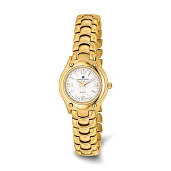 Ladies Charles Hubert Gold-finish White Dial Watch