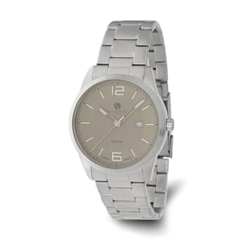 Charles Hubert Stainless Steel Grey Dial Watch