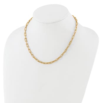 14K Yellow Gold Polished Fancy Toggle Link Necklace