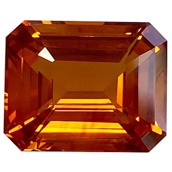 Orange Sapphire 13.8x11.1mm Emerald Cut 10.52ct