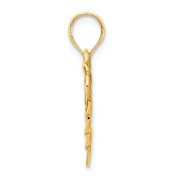 14k Yellow Gold Fancy Heart Pendant