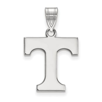 Rhodium Over Sterling Silver LogoArt University of Tennessee Medium Pendant