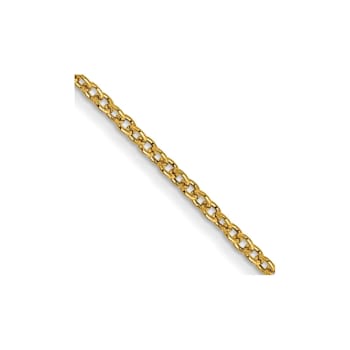 14k Yellow Gold 1mm Cable Chain 20 Inches