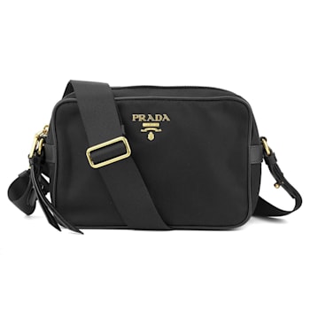 Prada Tessuto Nylon Black Camera Bag Crossbody