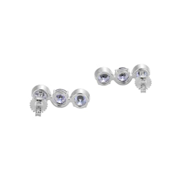 Blue Cubic Zirconia Platinum Over Silver December Birthstone Earrings 8.21ctw