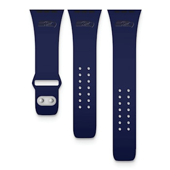Gametime Seattle Seahawks Navy Debossed Silicone Apple Watch Band
(42/44mm M/L). Watch not included.