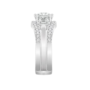 White Cubic Zirconia Platinum Over Sterling Silver Ring 3.51ctw