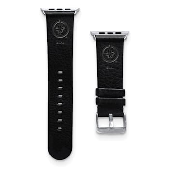 Gametime NHL Winnipeg Jets Black Leather Apple Watch Band (42/44mm M/L).
Watch not included.