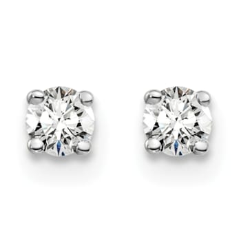 14K White Gold Lab Grown Diamond 1/5ctw VS/SI GH 4 Prong Earrings