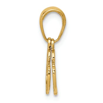 14k Yellow Gold 2-Piece Handcuffs Pendant