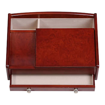 Mele and Co Davin Men’s Dresser Valet Wooden Jewelry Box