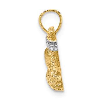 14K Two-tone Gold  Textured Golf Club and Ball Charm