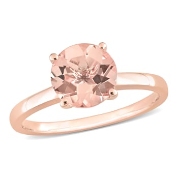 Morganite 10K Rose Gold Ring 1.78ctw