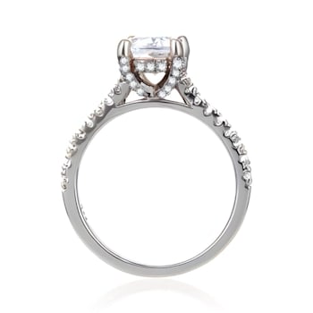 Rhodium Over Sterling Silver Round White Topaz Solitaire Ring 3.28ctw
