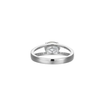 Blue Lab Created Blue Spinel And White Cubic Zirconia Platinum Over
Silver Ring 2.47ctw