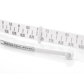 Ring Sizer with Magnifying Glass and Wrist Sizer in White