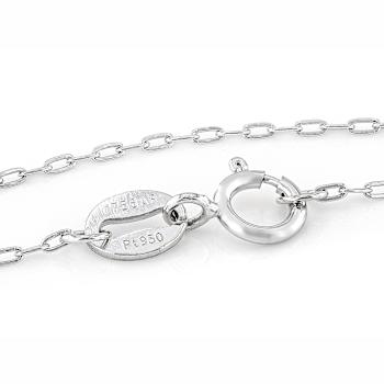 Polished Paperclip Link Bracelet In Platinum 1mm