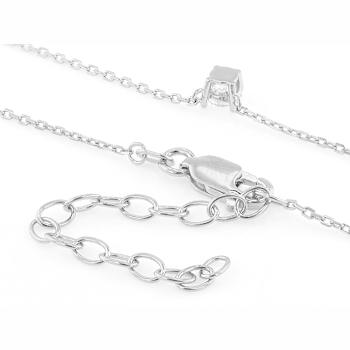 Elegant Lab-Grown Diamond Solitaire Pendant Necklace In Sterling Silver