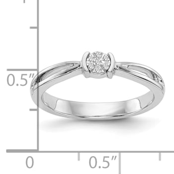 Rhodium Over 14K White Gold First Promise Diamond Promise/Engagement Ring