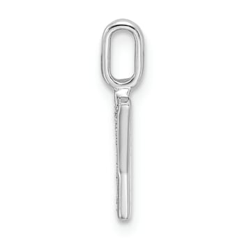 14K White Gold Diamond Letter Y Initial Pendant