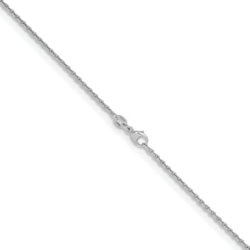 Rhodium Over Sterling Silver 1.8mm Cable 30 Inch Chain