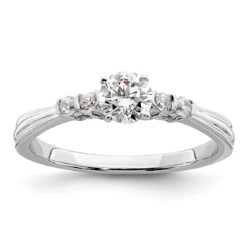 Rhodium Over 14K White Gold Lab Grown Diamond VS/SI GH, Complete
Engagement Ring 0.5ctw