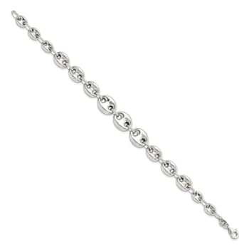 Sterling Silver Polished Fancy Link 7.5-inch Bracelet